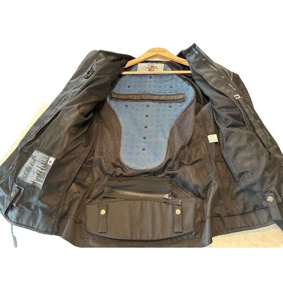 Joe Rocket Men's Mesh Padded Black Motorcycle Jacket Size M Tall - Picture 7 of 15
